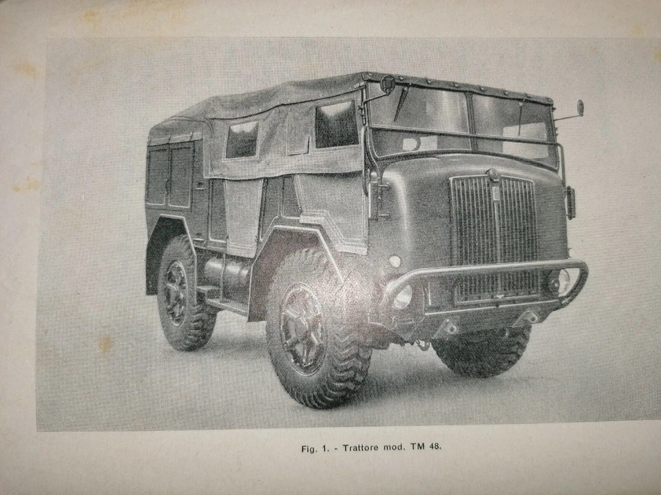 LIBRETTO USO MANUTENZIONE FIAT TM 48 TRATTORE D'ARTIGLIERIA 1951 - Immagine 3 di 4