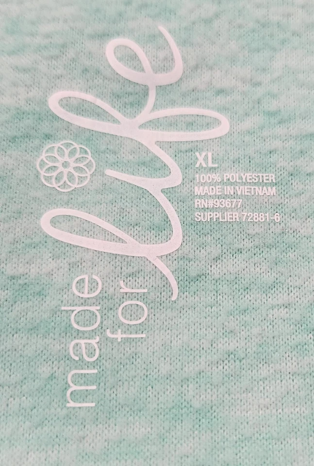 Made for life light blue fleece V neck long sleeves sweatshirt  size XL  - Image 2 of 4