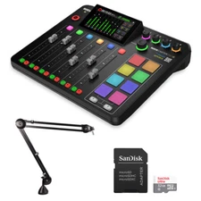 RØDECaster Pro II Studio w/ Rode PSA1 Boom Arm & 32GB Memory Card