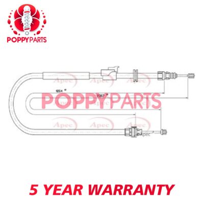 Fits S-Max Galaxy 1.8 dCi 2.0 2.5 GCP Rear Right Hand Brake Cable