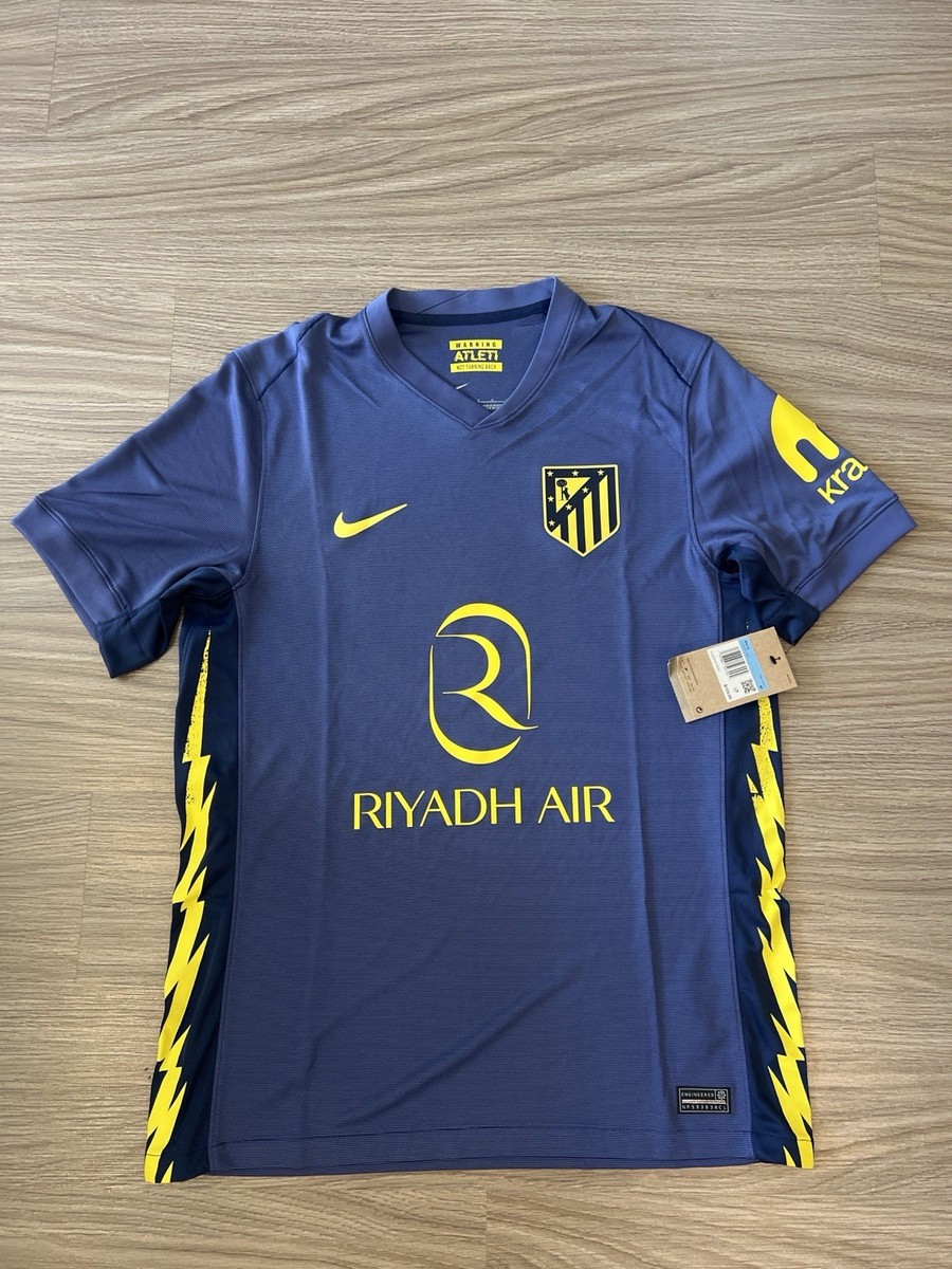 Nike Atletico Madrid Away Jersey 2024 Blue Riyadh Air Dri-FIT Mens