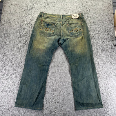Vintage Inkslingers Blue Moe Jeans Men 36x28 Blue Cotton Straight Grunge Hip Hop