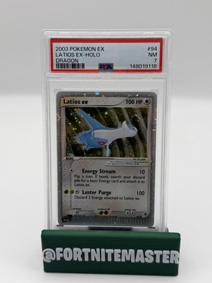 2003 Pokemon Ex Dragon #94 Latios Ex Holo PSA 7 NM - SWIRL