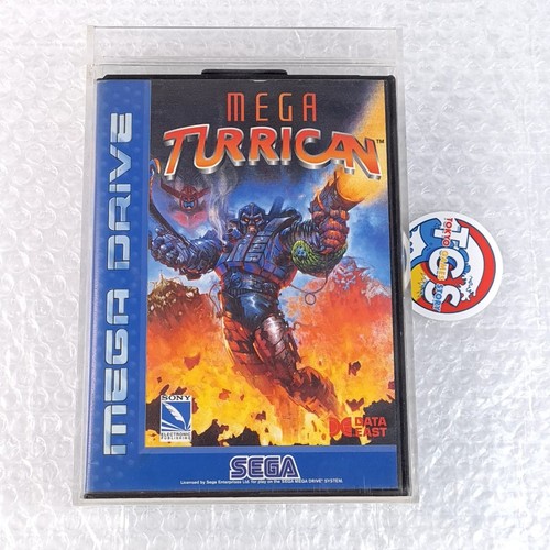 Mega Turrican +Acrylic Case Megadrive Pal-Euro Sega Mega Drive Action DATA EAST - Picture 2 of 16
