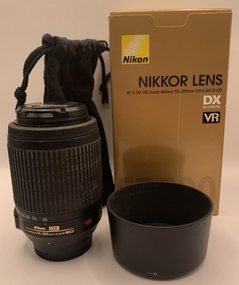 Nikon AF-S DX Nikkor 55-200mm f/4-5.6G ED VR + OVP Tasche Zubehörpaket