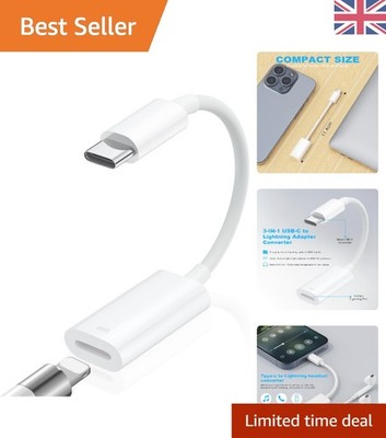 Vielseitiger USB C auf Lightning Kopfhörer Adapter für schnelles Laden & Audiosteuerung