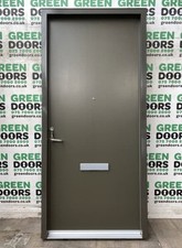 GREY FRONT DOOR SIDELIGHTS EXTERNAL DOUBLE GLAXED VELFAC RATIONEL EXTERIOR BROWN