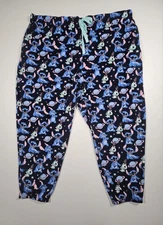 Disney Stitch PJ Bottoms Lounge Pants Size 3X 22/24 Lilo & Stitch Plus Size Navy