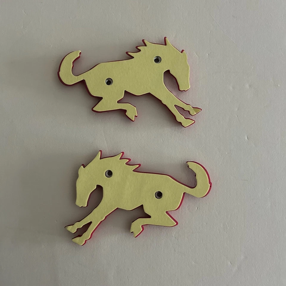 Fender or Rear Emblem Red Pony Horse Tailgate Badge Ford Bucking Bronco - Image 3 of 4