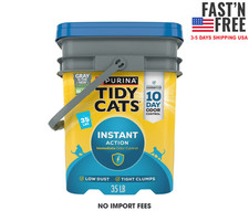 Purina Tidy Cats Instant Action Clumping Cat Litter, Floral Scent, 35 lb Pail