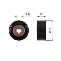 Gates Umlenk-/FüHrungsrolle Keilrippenriemen Drivealign™ T36253 FüR JC Sorento 1