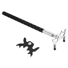 Silicone Billiard Pool Cue Stick Bridge with Low Bridge Head Silver/Black