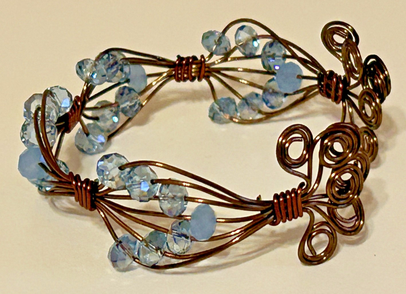 Handmade Copper Wire Adjustable Delicate Cuff Bra… - image 3