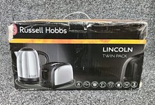 Russell Hobbs 21830 Lincoln Polished Stainless Steel Kettle & 2Slice Toaster Set