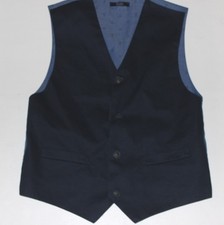 NWOT NAUTICA Boys Navy Cotton Vest w Anchors Size 16