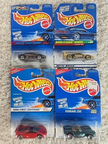 Lot Of 4 VTG HOT WHEELS BLUE CARD FERRARI Fast Shipping