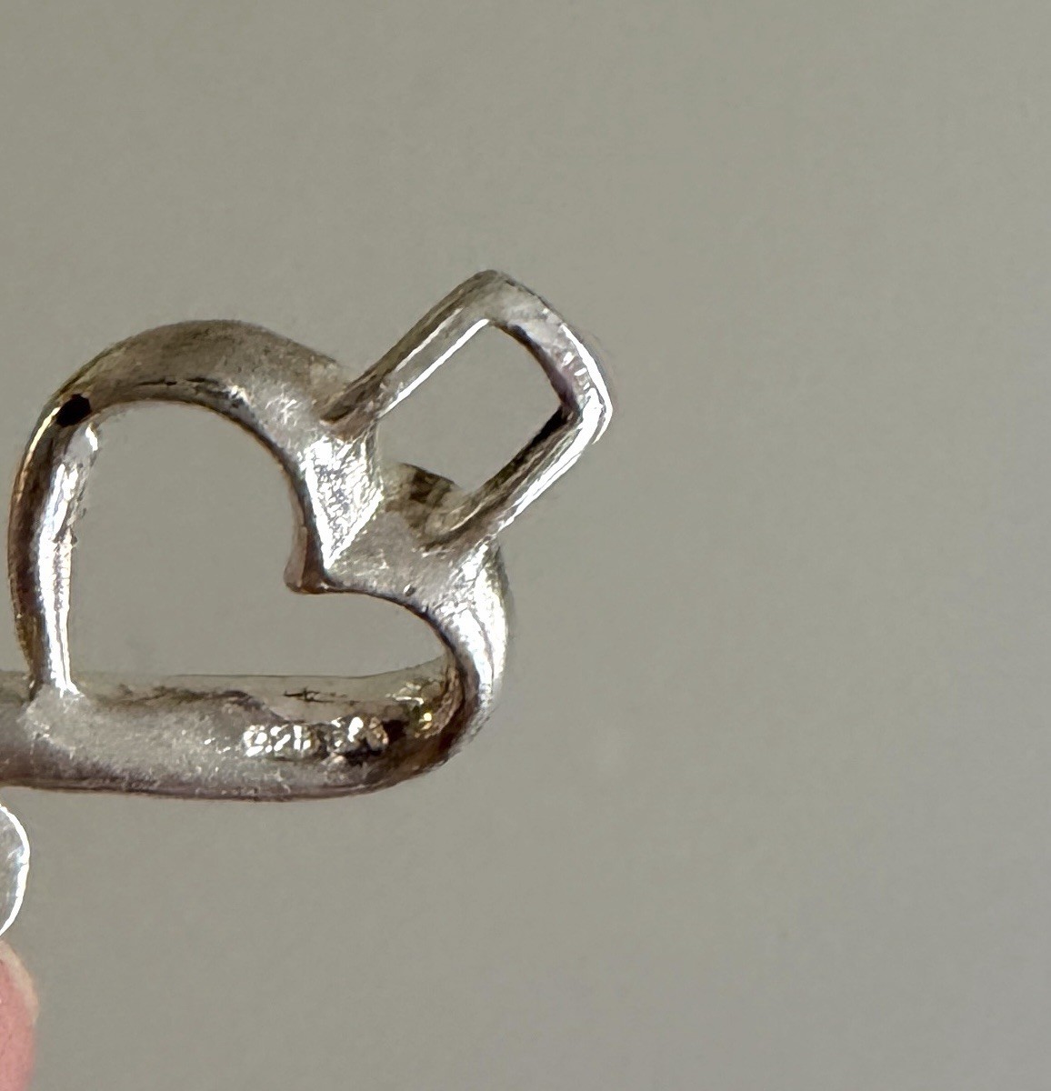 Sterling Silver Infinity Heart Bangle Bracelet - image 2