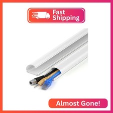 ZhiYo 34in D Cord Hider for Wall Mount TV, Self-Adhesive Cable Hider Kit, PVC Co