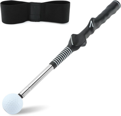 Golf Swing Pro Trainer: Portable Retractable Stick with Click Feedback for Enhan