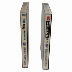 NHL Powerplay 96 & NHL All-Star Hockey (Sega Saturn) Complete w/ Man + Reg Card