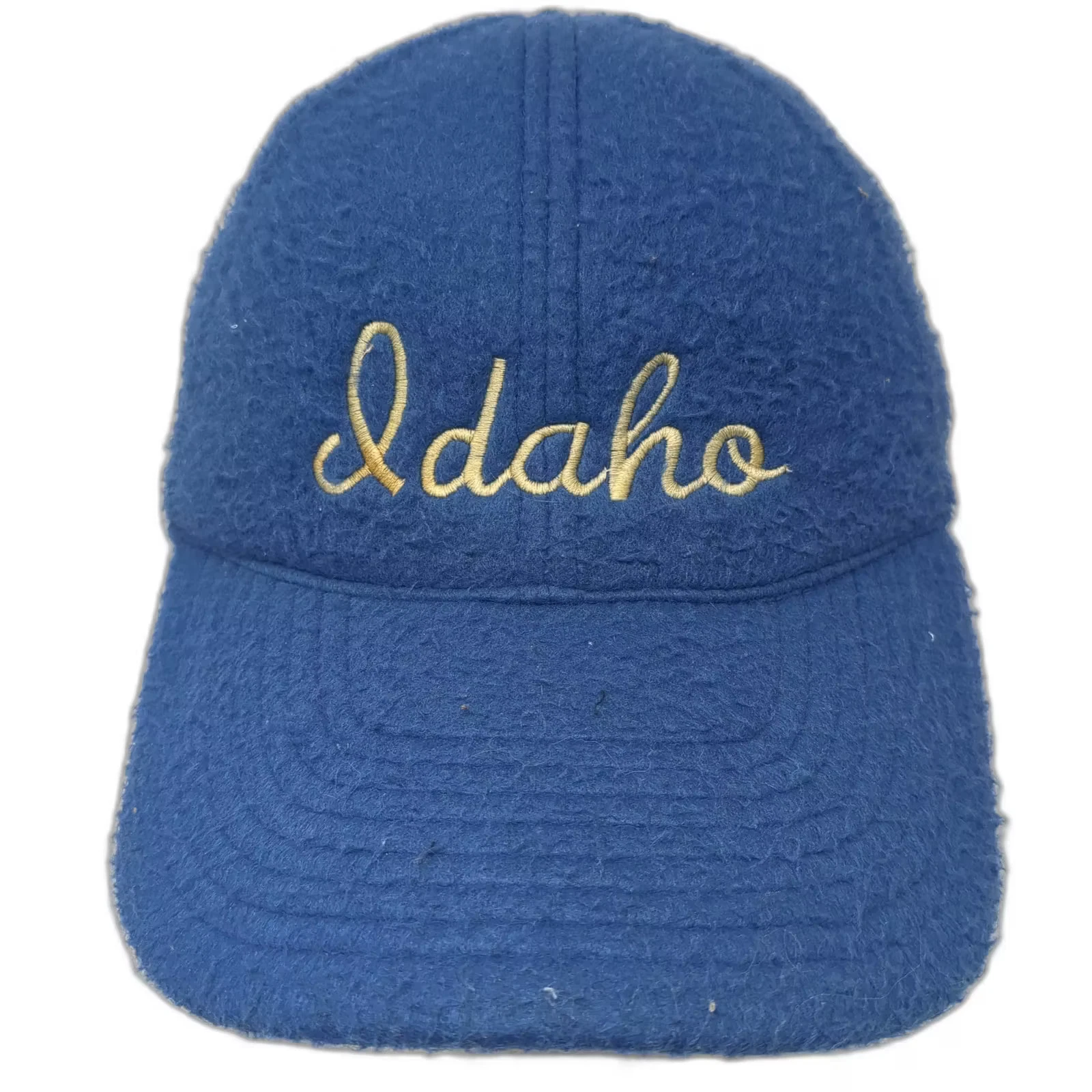 Fahrenheit Idaho Blue Gold Fleece Baseball Cap Hat OS Strapback Embroidered