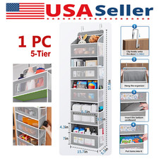 5 Shelf Over The Door Hanging Pantry Organizer Behind The Door Storage Organizer
