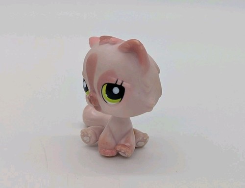 Littlest Pet Shop Shimmer Pink Persian Kitty #1083 Green Eyes - Picture 2 of 12
