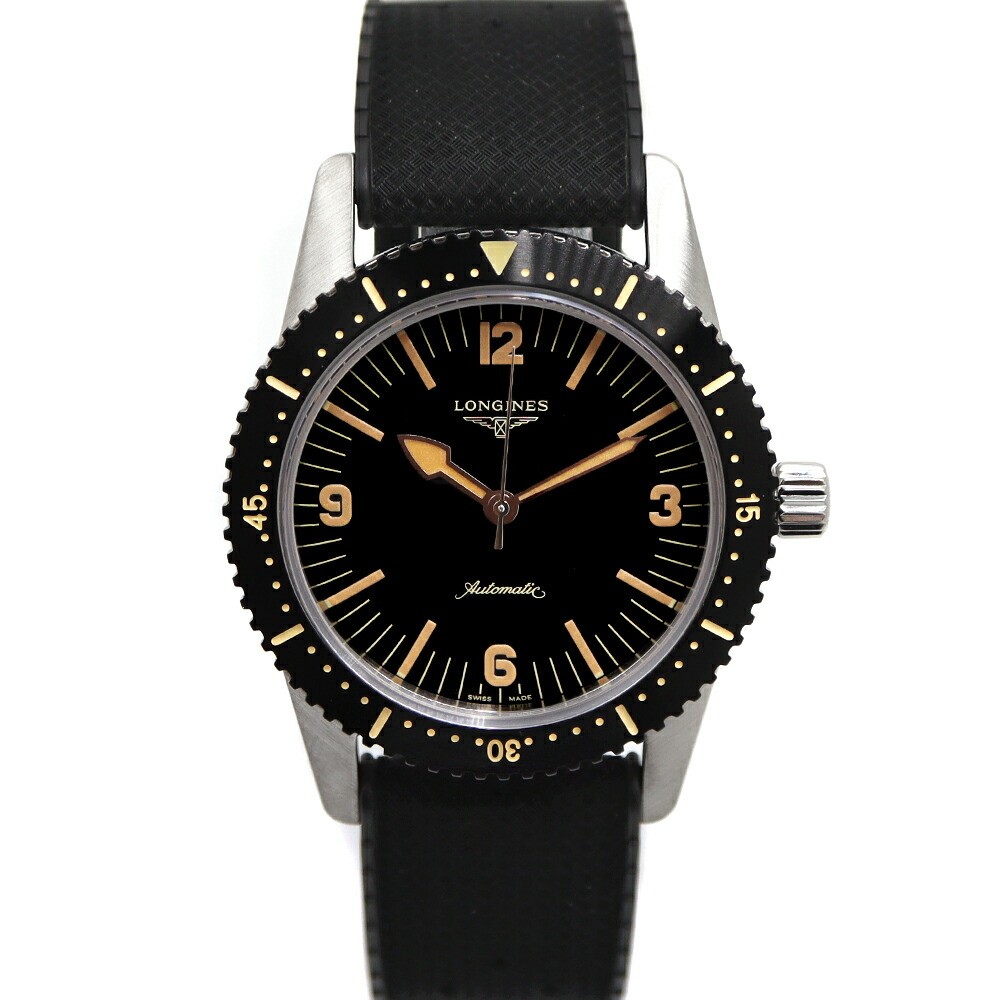 Longines L2.822.4.56.2 Heritage Skin Diver Men's Automatic Watch Black [Used]