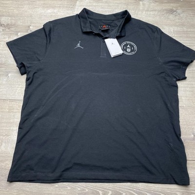Jordan Jumpman Invitational Polo Shirt Mens 3XL Black Dri-FIT Basketball Top