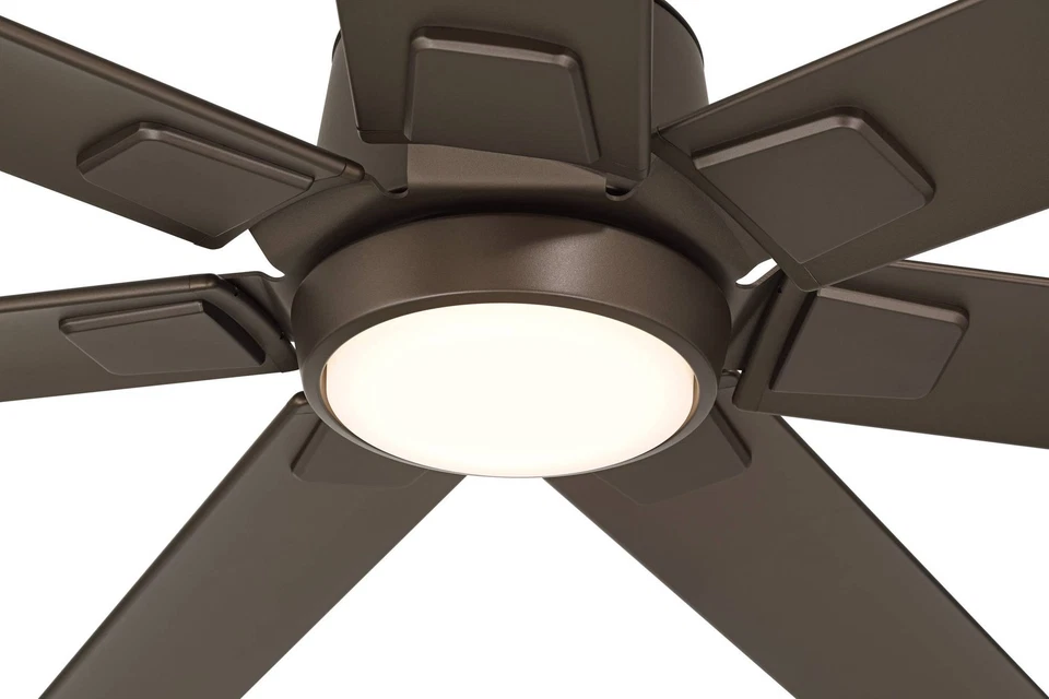 72" Casa Vieja Airbender Emperial Bronze LED Ceiling Fan with Remote - Image 3 of 4