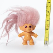 Vintage Scandia House / Dam troll with pink hair and purple spiral eyes