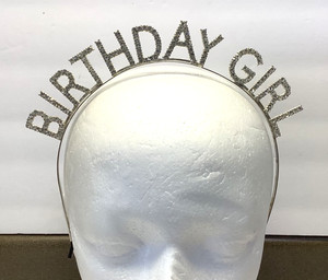 Happy Birthday Tiara for Women Girls Princess Crown Rhinestone Headband  Silver