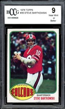 1976 Topps #35 Steve Bartkowski Rookie Card BGS BCCG 9 Near Mint+