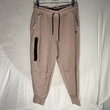 NIKE TECH FLEECE Dusty Rose Pink High Rise Jogger Sweatpants Sz M CW4292-602