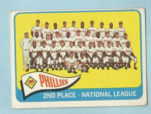 1965 Topps Baseball Philadelphia Phillies Team Card #338 VG-EX