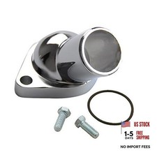 Chrome Plated 2660 Water Neck Thermostat Housing Fits for Chevy 50 Degree