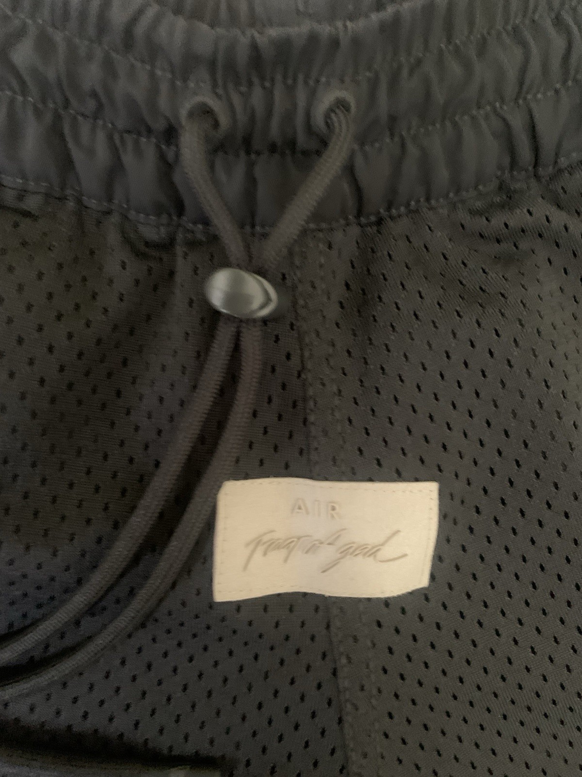 Nike Fear of God NBA Men's Black Mesh Athletic Shorts Medium Drawstring Pockets thumbnail 3