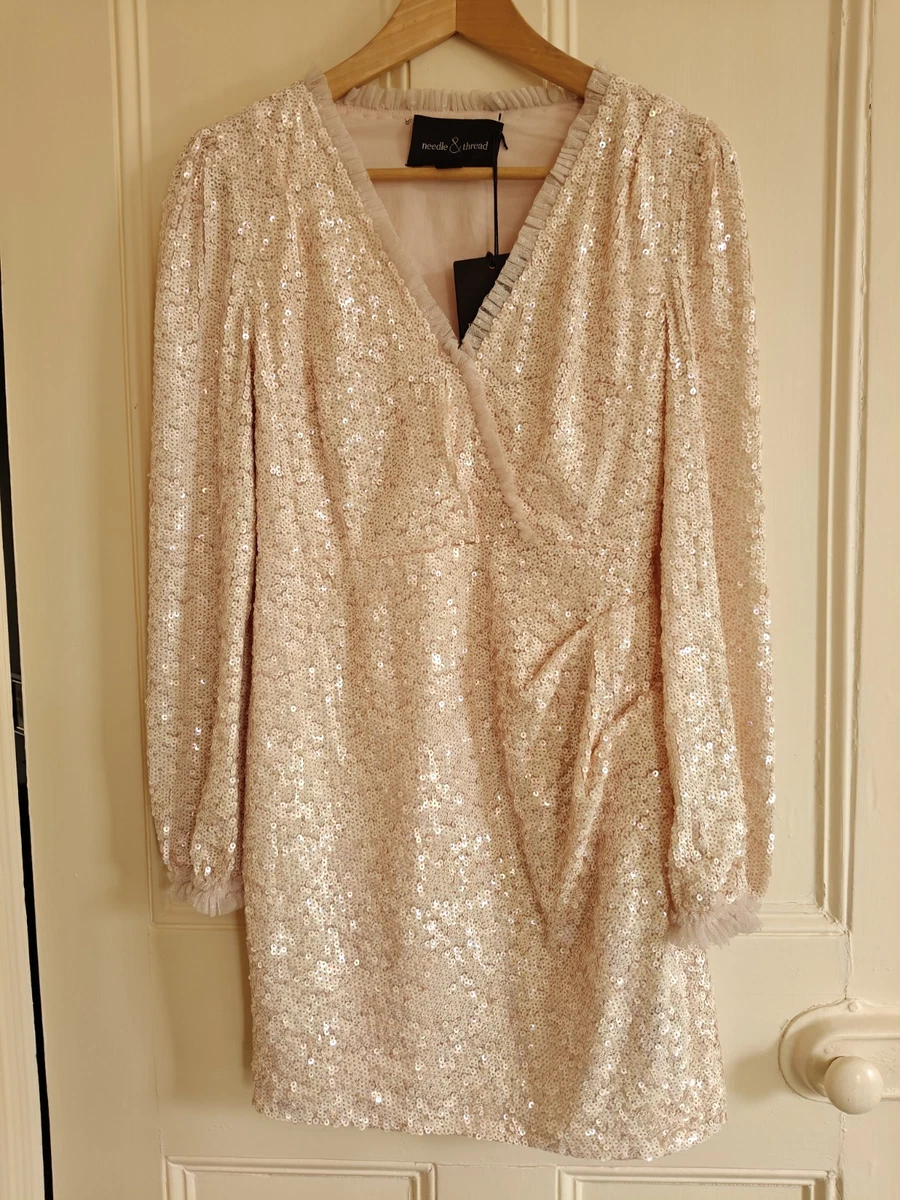 needle and thread shimmer mini dress NEEDLE & THREAD Shimmer Micro Mini Dress (SIZE 6)