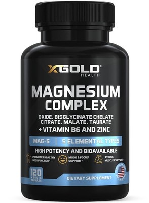 Magnesium Complex 5-In-1 Zinc Vitamin B6 High Absorption Formula For Sleep