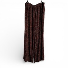 Vintage Carole Little Maroon Geometric Wide Leg Pants