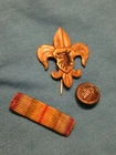 Original Czech 3 pc lot WW1-WW2 Victory ribbon Military button & Boy Scout badge