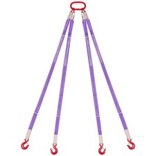 VEVOR Polyester Lifting Sling Straps Security Hooks 6600lb Capacity Four Leg