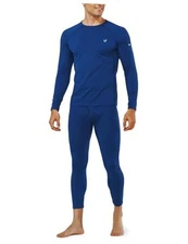  Thermal Underwear for Men Long Johns Fleece Lined Base Layer Set X-Large Navy