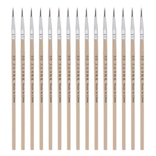 30pcs Detail Paint Brushes 10mm Nylon Painting Brush(00#), Wood Color