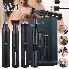 Men Electric Nose Ear Hair Trimmer Face Eyebrow Mustache Beard Shaver Clipper 