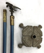Antique 1883 WRC Cast Iron Flag Pole Aux to the Grand Republic Womans Corp