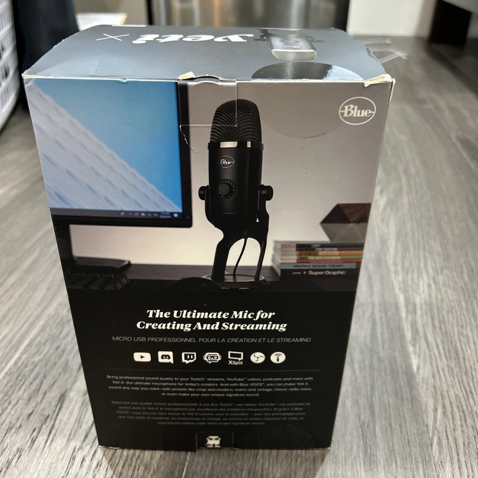 Blue Yeti X Blackout Micrófono USB Independiente Estudio Grabación Micrófono USB Foto 3 de 4