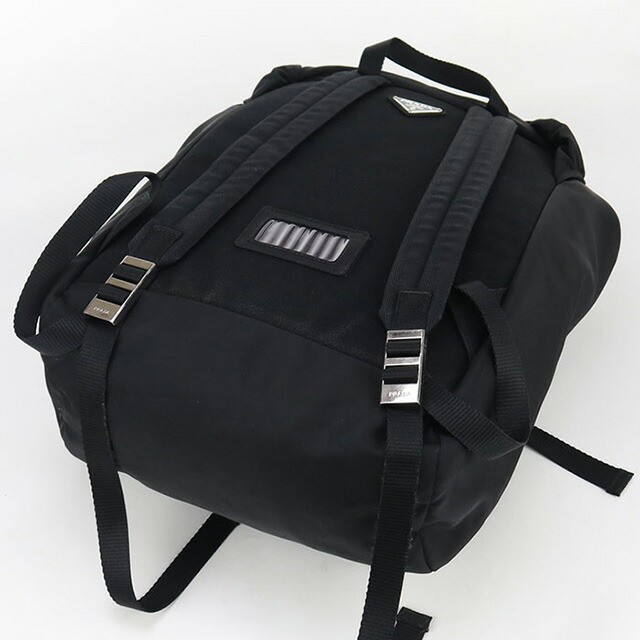 Used PRADA Rucksack Women s Brand PRADA Re Nylon Backpack Black Bag from japan thumbnail 5