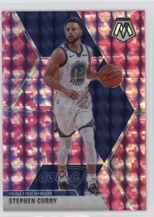 2019-20 Panini Mosaic Pink Camo Prizm Stephen Curry #70
