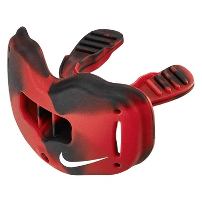NIKE, INC. Nike Alpha Lip Protector Mouthguard + quick release Strap - schwarz-rot